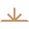 Ekena Millwork Saratoga Timber Gable Bracket, Western Red Cedar, 84"W x 42"H x 3 1/2"D x 5 1/2"F, 12/12 Pitch GBW084X42X0406SAR00SWR - alternate 1